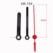 Hr15 58 mm Black Modern Plastic Clock Hand Red Second Pointers